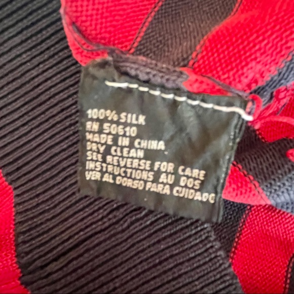 Kasper for ASL Silk Crop Short Sleeve Sweater Red/Navy Stripe Sz 7 - Picture 4 of 4